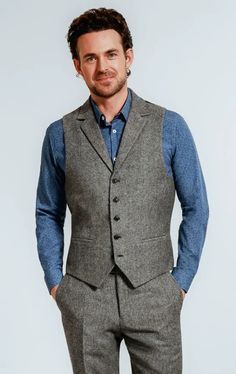 Dobell Light Grey Donegal Tweed Waistcoat with Notch Lapel Fitted Single-breasted Tweed Vest, Tailored Single-breasted Tweed Vest, Single Breasted Tweed Vest For Workwear, Tweed Vest For Workwear In Fall, Fitted Tweed Vest For Winter, Fall Tweed Single Breasted Vest, Fall Tweed Single-breasted Vest, Fall Tweed Vest With Pockets, Tailored Tweed Vest For Formal Occasions