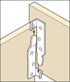 an image of a door hinge that is closed