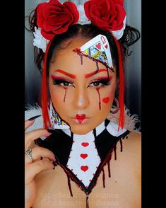 Queen Of Hearts Hairstyles, Sfx Ideas, Halloween Fantasia