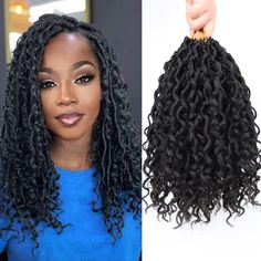 PRICES MAY VARY. ✅Great Quality:Goddess locs crochet hair for black women is made of high quality low temperature flame-retardant synthetic fiber,natural luster,perfect thickness,lightweight and softness,no weird smells,skin friendly,low maintenance and long lasting. ✅Bohemian Style:Goddess locs crochet hair wrapped some water wave hair, let crochet locs look more full and fluffy for you create a bohemian look of vibe.As time goes on, the crochet goddess locs will look more natural.You will get Crochet Locs Black Women, Crochet Goddess Faux Locs, Locs With Curly Ends, Curly Faux Locs Crochet, Crochet Goddess, Goddess Locs Crochet, Curly Faux Locs, Crochet Locs, Bohemian Locs