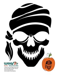 a skull with a turban and a pumpkin