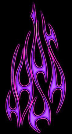 a purple flame on a black background