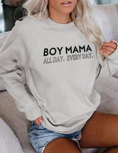 Mom Of Boys Shirt, Boy Mama, Cute Shirt Designs, Mama Shirts, Fun Sweatshirts, Mom Sweatshirt, Boy Mom, Mama Shirt, Boys Shirts