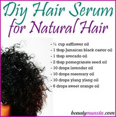 Diy Hair Serum For Dry Hair, High Porosity Hair Regimen, Diy Hair Serum, Natural Hair Serum, Natural Beauty Hacks, Hair Serums, Hair Recipes, Diy Serum, Shampoo Natural