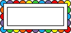 a colorful frame with circles around it