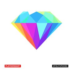 a colorful diamond with the words playgenday on it's side and below