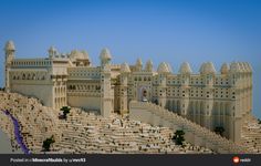 a very large castle made out of blocks