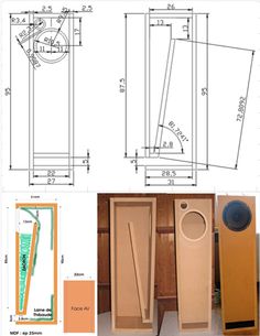 an image of some drawings and plans for speakers