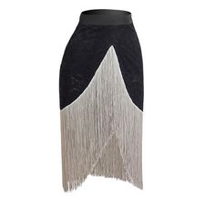 Women's Milk Silk Tassel Latin Dance Skirt Dance Wear Training Perform – DanceandSway Stretch Dancewear Skirt For Parties, Party Stretch Dancewear Skirt, Party Dancewear Skirt With Stretch, Fitted Skirt For Dance Party Season, Fitted Skirt For Dance And Party Season, Fitted Skirt For Dance During Party Season, Fitted Fringe Skirt For Club, Fitted Fringe Bottoms For Party Season, Fitted Black Mini Skirt With Fringe