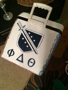 Phi Delta Theta Cooler, Phi Delt Cooler, Mountain Weekend Cooler, Painted Fraternity Coolers, Nola Cooler, Phi Delta Theta, Formal Cooler Ideas, Fraternity Coolers