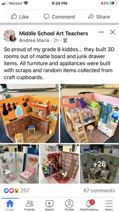 an instagram page with pictures of children's furniture