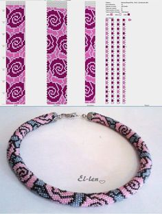 the instructions to make a beaded necklace with beads and chains, including two different colors