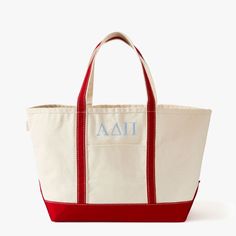 A quality take on a classic, this canvas bag makes an extra-cool statement with your house's letters embroidered on the front. Use as an everyday carry-all to get to and from class or as an easy travel tote. Makes a thoughtful gift that any sorority sister will treasure for years to come. KEY PRODUCT POINTS Made of 100% cotton canvas. Features 2 handles. Zipper closure. Imported. House Letters, Pb Teen, Sorority Canvas, Sorority Sisters, Easy Travel, Pottery Barn Teen, Travel Tote, Everyday Carry, Canvas Tote Bag