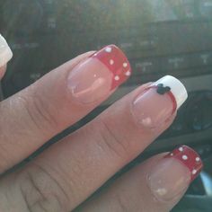 !!!!!!!!!!!!!!!!!!!!!!!!!!!!! Mouse Nails, Disney Acrylic Nails, Really Cute Nails, Tip Nails