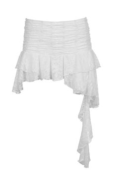 white asymmetrical mini lace skirt, white short skirt, cute skirts, aesthetic skirts png boogzel White Fairy Skirt, Cute Skirts Aesthetic, Fae Core, Y2k Outfits Grunge, Skirts Aesthetic, Aesthetic Clothes Y2k, Aesthetic Skirts, Pngs For Edits, Skirt Png