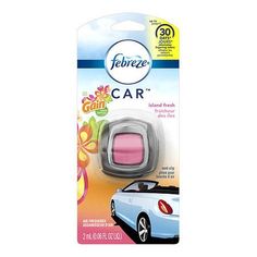 a pink car with flowers on it and the words, feoreze car care