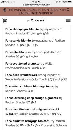 Blonde Hair With Lowlights Formulas, Redken Filler Color Chart, Hairstylist Must Haves, Hairstyle Ideas Shoulder Length, Shoulder Length Hairstyle Ideas, Redken Hair Color Chart, Shades Eq Toner Formulas, Blonde Hair Products, Redken Color Formulas