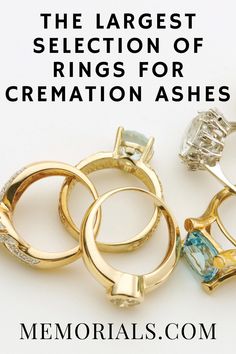 Rings designed to hold the memory of your loved one's cremation ashes. Free shipping and wide selection. Missing My Parents, Memorial Cross, Grave Stone, Artful Ashes, Memory Projects, Ashes Ring, Memorial Jewelry Ashes, Pressed Flower Crafts, Memorial Ring