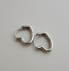 Earring Simple, Earrings Dangle Simple, Earrings Everyday, Heart Hoop Earrings, Everyday Gifts, Simple Earrings