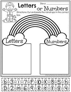 a printable worksheet for numbers and letters