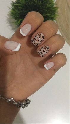 Woman Nails Classy, Cute Animal Print Nails, Cherry On Nails Design, Puppy Paw Nails, Short Nail Ideas For School, Super Short Nails Acrylic, Easy Leopard Nails, Short Square Cheetah Nails, Square Nail Ideas Short