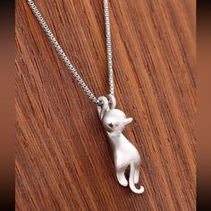 This Unique Piece Is A Wonderful Addition To Your Wardrobe And Your Style; Sure To Get Lots Of Compliments! Gsun6750x001506 Cat Hanging, Cat Pendant Necklace, Cat Pendants, Kitty Cat, Cute Cats, Womens Jewelry Necklace, Your Style, Unique Pieces, Kitty