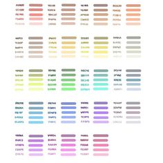 the color chart for all kinds of colors in this page, you can see what they are