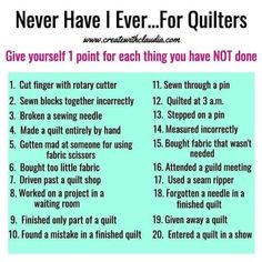 the rules for quilting and sewing are shown in this graphic above it is an image of