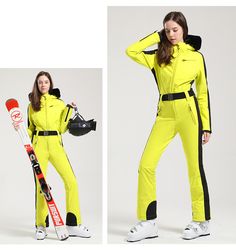 Get ready to ski in style with this stylish women's ski jumpsuit. This jumpsuit is designed to keep you warm and comfortable while you hit the slopes. Made from wind and water resistant fabric, this jumpsuit is designed to keep out the chill while you shred the slopes. The zippered pockets provide easy access to your supplies. The removable fux fur hood and waistband ensure you get a snug fit, and the bright colors make sure you stand out on the slopes. This jumpsuit is sure to keep you warm and Snow Suit