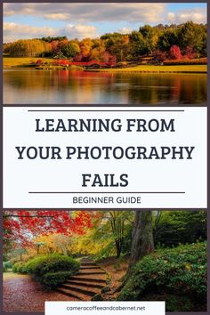 the cover of learning from your photography falls, with autumn trees and foliage in the background