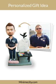 a personalized gift idea with a man and woman figurine next to it