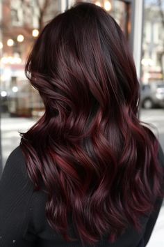 30+ Striking Red Hair Color Ideas Trending in 2024 - Flo's Blog Red Burgundy Hair Color, Hair Color Ideas Trending, Deep Auburn, Red Hair Color Ideas, Gymnastics Hair, Red Hair Inspo, Wine Hair, Cherry Brown