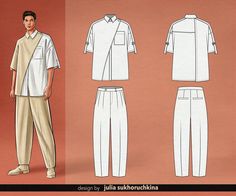 an image of men's pajamas and pants sewing pattern