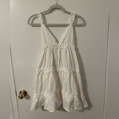 Never Worn, New With Tags Size: Us 2 Mini White Dress, Dresses Princess Polly, Poly Dress, White Babydoll Dress, Brown Mini Dress, White Babydoll, Sage Green Dress, Dresses Princess, Princess Polly Dresses