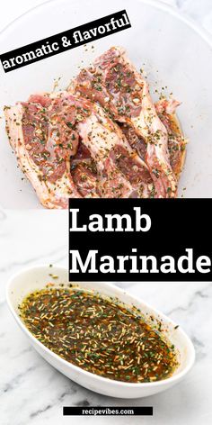 the ingredients to make lamb marinade are shown