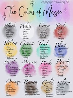 Learn Psychology, Luck And Logic, The Colour Of Magic, Study Reference, Moon Magick, Color Symbolism, Magic Spell Book