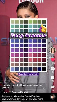 Deep Summer Color Palette Outfits, Dark Summer Palette, True Summer Dark Colors, Dark Summer Makeup, Deep Summer Color Palette, Dark Summer Color Palette, Dusk Summer Palette, Cool Summer Color Palette Celebrities