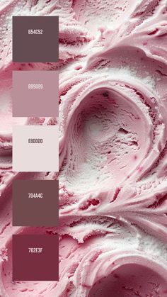 Colors:
654C52
B99099
E8DDDD
704A4C
762E3F Colour Wheel Theory, Ice Cream Making, Disney Minimalist, Good Color Combinations, Model Paint, Strawberry Ice Cream