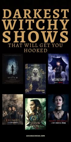 the poster for darkest witch shows that will get you hooked up with it's characters