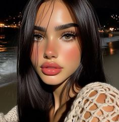 ᴀʟᴀɴᴇ💋 V Shaped Face, Imvu Profile, Dewy Makeup Look, Concert Makeup, Wattpad Characters, Black Woman Artwork, Dewy Makeup, Ideal Body, Makeup Makeover