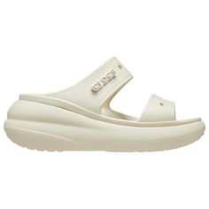 Rock your best casual look in the Crocs Classic Crush Sandal. Featuring Iconic Crocs Comfort, these sandals keep you fresh and relaxed through whatever the day throws at you. Sporting a stylish two-strap design, the Crocs Classic Crush Sandal lets you breeze through the day in style. Jibbitz charms provide a customizable look. Height: 2.4’/60 mm (measured from floor to heel rest). Crush Crocs, Crocs Shoes Women, Crocs Shoes, Strap Design, Personal Shopping, Women's Shoes Sandals, Women's Shoes, Casual Looks, Womens Sandals