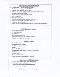 Odd Disorder Parenting Tips, Odd Disorder Management, Strategies For Odd Students, Proactive Behavior Strategies, Odd Disorder Parenting, Oppositional Defiant Disorder Worksheets, Defiant Behavior Interventions, Odd Disorder, Oppositional Defiant Disorder Strategies