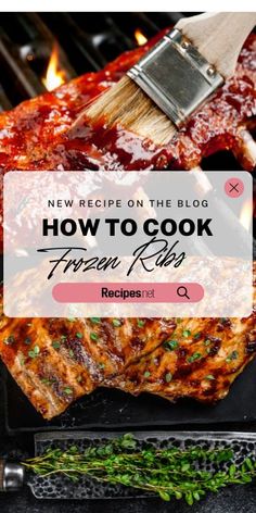 how to cook fresh ribs on the grill with text overlay that reads, new recipe on the blog how to cook fresh ribs