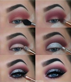 Silver Winter Eye Makeup, Step By Step Makeup, Drag Make-up, Makeup For Blue Eyes, Eye Makeup Designs