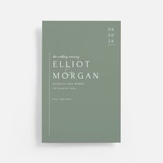 the front cover of a book with white lettering on it and an image of a green background