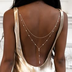 Pearl Backdrop, Jóias Body Chains, Backdrop Necklace, Backdrops Necklace, Low Back Dresses, Body Chains, Back Necklace, Necklace Bridal, Back Jewelry