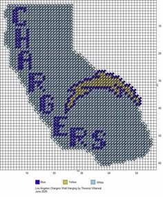 a cross - stitch map of the state of california