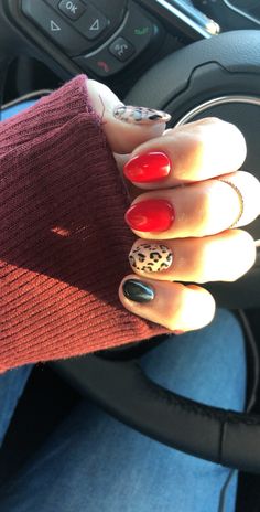 Short Round Fall Nails 2022, Cute Nails For Fall Short Simple, Christmas Leopard Print Nails, Colorstreet Fall 2022, Christmas Leopard Nails, Fall Football Nails, Leopard Fall Nails, Leopard Print Nails Fall, Football Nails Design