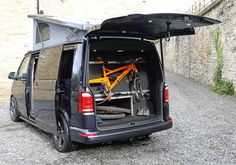 (paid link)  and Camper van sites range from ocean-side allow in parks to the hidden gems National Forest. Most campsites are still close to town, though with ... Van Conversion Bike, Bike Storage In Van, T5 Conversion, Vw Transporter Conversions, Van Conversion Ideas