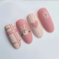 Prueba hacerte estás uñas para este invierno ❄️ Christmas Nails 2023 Trends, Summer Christmas Nails, Winter Nails 2023 Trends Acrylic, Nail Art 2023 Trends, Pastel Christmas Nails, Navidad Nails, Attractive Nails, 2023 Halloween